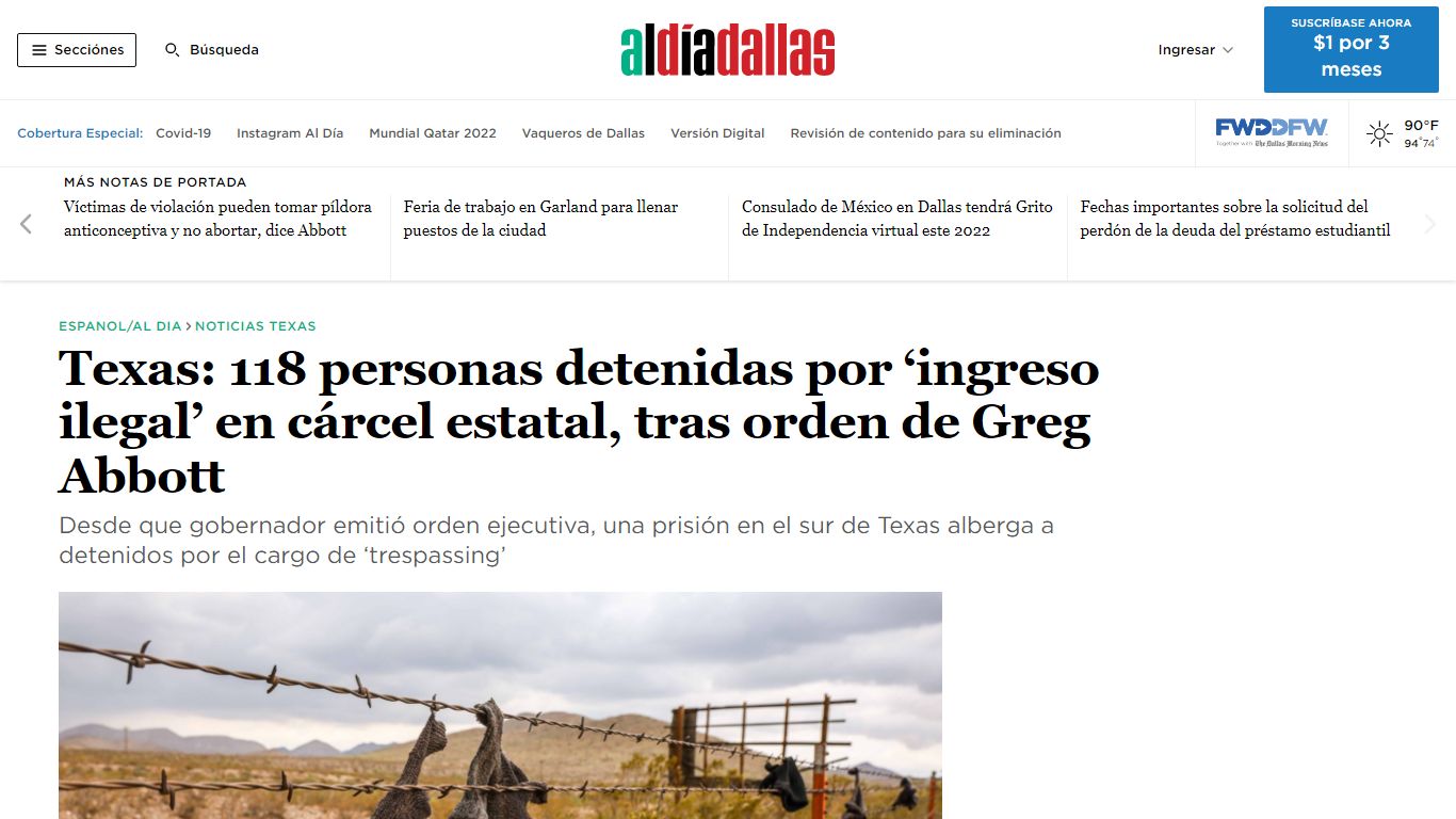 Texas: 118 personas detenidas por ‘ingreso ilegal’ en cárcel estatal ...